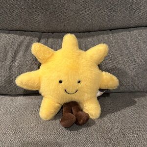 Yellow Plush Sun Toy